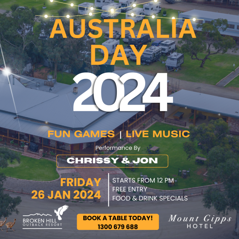 Celebrate Australia Day at Mt Gipps Hotel - Friday, 26th January 2024